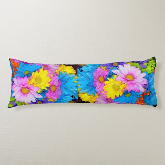 Daisy Flower Mix Pillow Lichaamskussen (Voorkant)