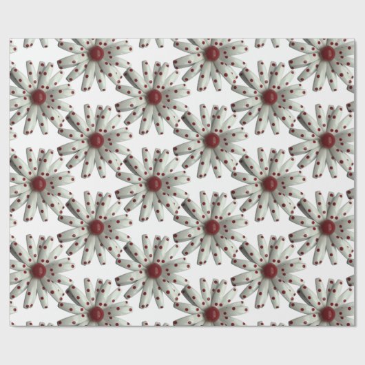 Daisy Flower Mode Bloemen Retro Mod 60s Tuin Cadeaupapier (Vlak)