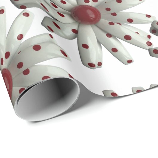 Daisy Flower Mode Bloemen Retro Mod 60s Tuin Cadeaupapier (Rol Hoek)