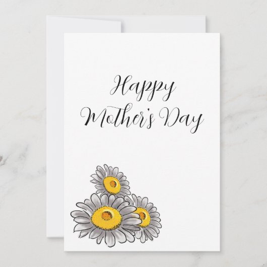 Daisy Flower Moederdag Kaart (Voorkant)