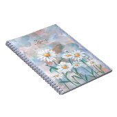 Daisy Flower Notitieboek – Waterverf Floral Design (Rechterzijde)