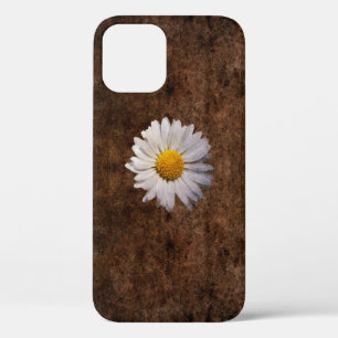 Daisy flower op een bruine achtergrond Hoesje-Mate Case-Mate iPhone Case