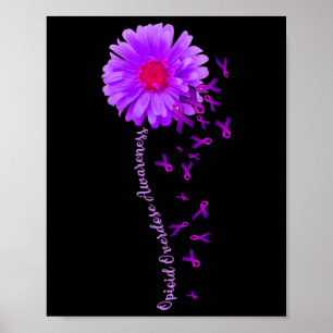 Daisy Flower Opioïde Overdosis Awareness Cadeaus 1 Poster