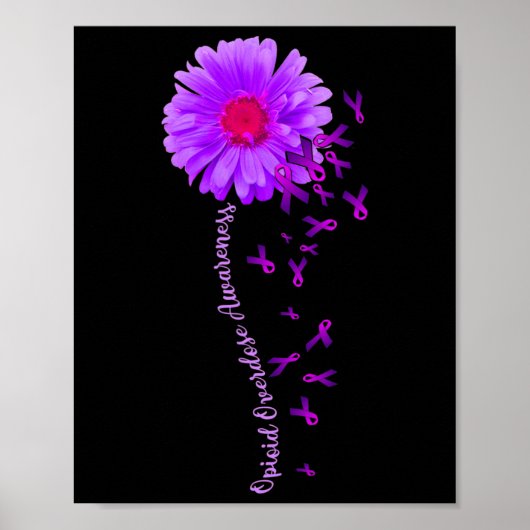 Daisy Flower Opioïde Overdosis Awareness Cadeaus 1 Poster (Voorkant)