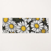 Daisy Flower Pattern Botanical Illustration Yogamat (Voorkant (horizontaal))