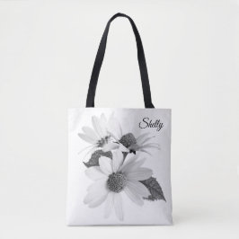Daisy Flower Personalized Herbruikbare Canvas tas