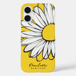 Daisy Flower Persoonlijke naam iPhone 16 Hoesje