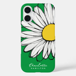 Daisy Flower Persoonlijke naam iPhone 16 Hoesje