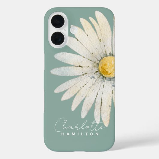 Daisy Flower Persoonlijke naam Case-Mate iPhone Case (Achterkant)