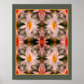 Daisy Flower Petals Vermenigvuldigd Abstract Poster (Voorkant)