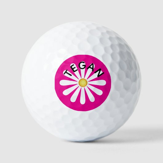 Daisy flower pink background golfballen (Voorkant)