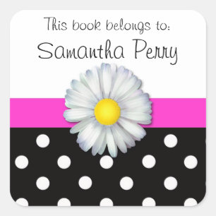 Daisy flower polka dot aanpasbare stickers