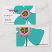 Daisy Flower Pop Fun Summer Daisies Whimsical Cute Visitekaartje (Voorkant / Achterkant)