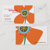 Daisy Flower Pop Fun Summer Daisies Whimsical Cute Visitekaartje (Voorkant / Achterkant)