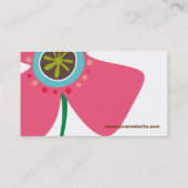 Daisy Flower Pop Fun Summer Daisies Whimsical Cute Visitekaartje (Achterkant)