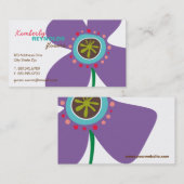 Daisy Flower Pop Fun Summer Daisies Whimsical Visitekaartje (Voorkant / Achterkant)