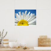 Daisy Flower poster Blue Sky Floral Feestdagen (Keuken)
