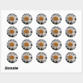 Daisy flower power ronde sticker (Vel)