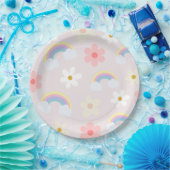 Daisy Flower Rainbow Pink Bord (Feest)