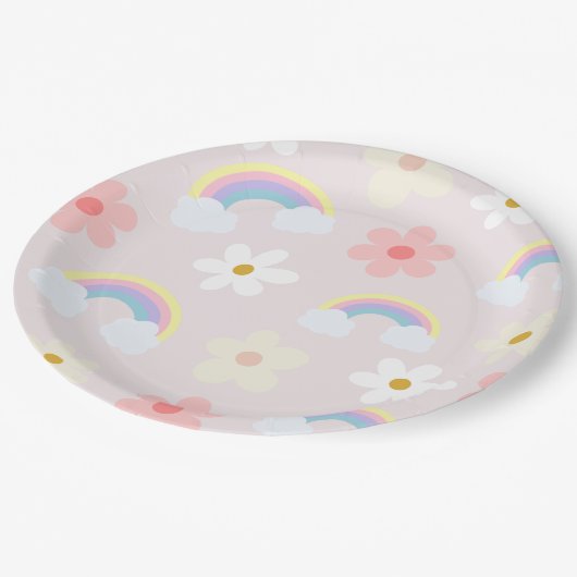 Daisy Flower Rainbow Pink Bord (Gekanteld)