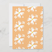 Daisy Flower Retro Way Two Groovy Baby shower Kaart (Achterkant)