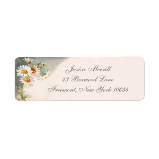 Daisy Flower Return-adreslabels Etiket