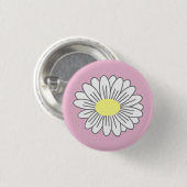 Daisy Flower Roze Button (Voorkant /achterkant)