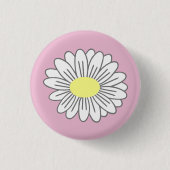 Daisy Flower Roze Button (Voorkant)