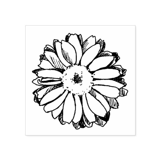 Daisy Flower Rubberstempel (Afrduk)