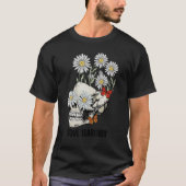 Daisy Flower Skull Butterfly Soul Searing Wildfl T-shirt (Voorkant)