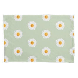 Daisy Flower Smiley Face Kussensloop