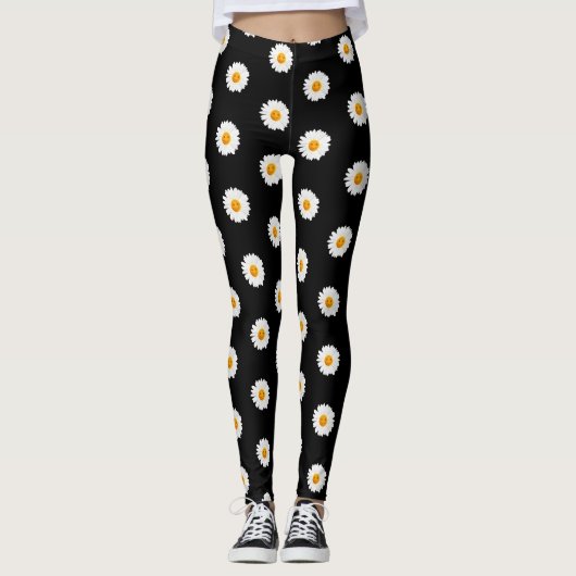 Daisy Flower Smiley Face Leggings (Voorkant)