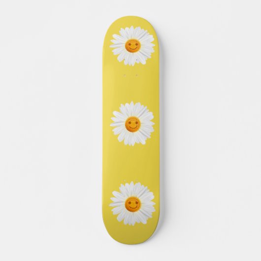 Daisy Flower Smiley Face Persoonlijk Skateboard (Voorkant)