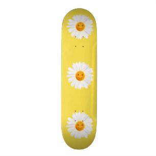 Daisy Flower Smiley Face Persoonlijk Skateboard