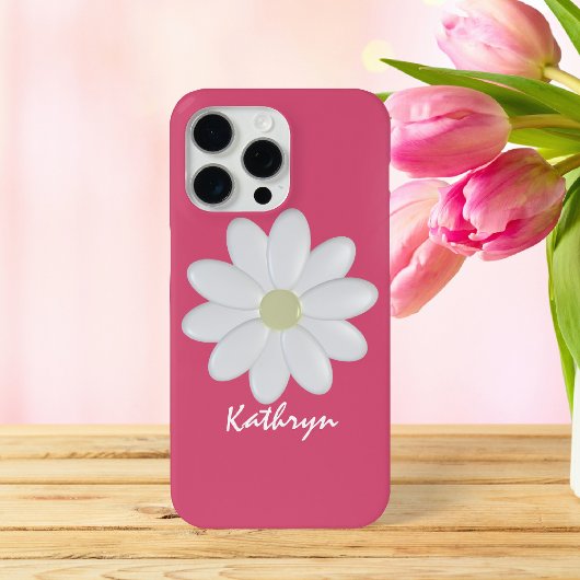 Daisy Flower Snoep Roze Moderne Bloemen Case-Mate iPhone Case