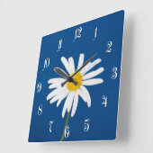 Daisy flower vierkante klok (Hoek)