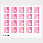 Daisy flower vierkante sticker (Vel)