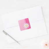 Daisy flower vierkante sticker (Envelop)