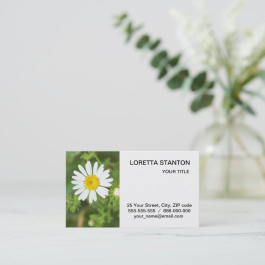 Daisy flower visitekaartje (Staand voorkant)