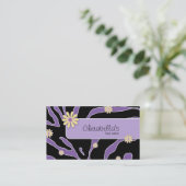 Daisy Flower Visitekaartje Paars YB (Staand voorkant)