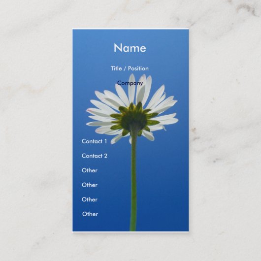 Daisy Flower Visitekaartje verticaal (Voorkant)
