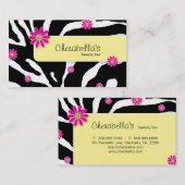 Daisy Flower Visitekaartje Yellow BWP (Voorkant / Achterkant)