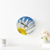 Daisy Flower Wall-klokontwerper Gepersonaliseerd c Ronde Klok (Huis)