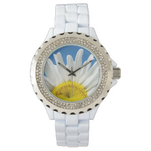 Daisy Flower Watch vakantiecadeaus Blue Sky Horloge