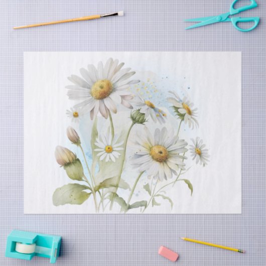 Daisy Flower Waterverf Tissuepapier (Craft)