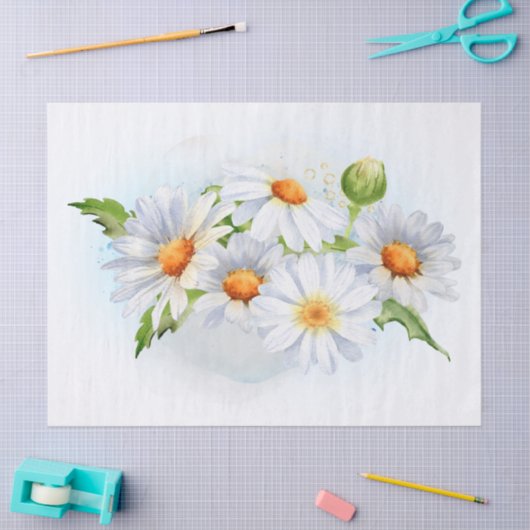 Daisy Flower Waterverf Tissuepapier (Craft)