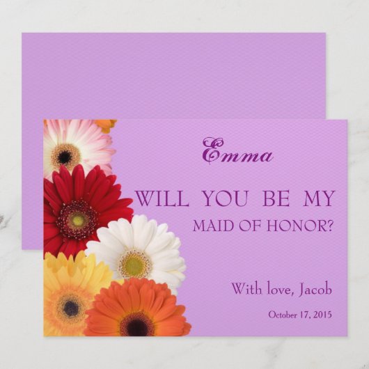 Daisy Flower zal mijn erfgenaam zijn Kaart (Voorkant / Achterkant)