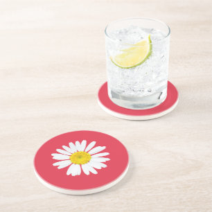 Daisy flower zandsteen onderzetter