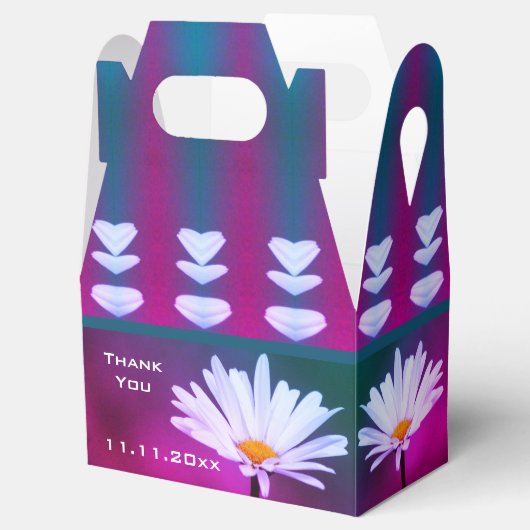 Daisy Flowered Bedankdoosjes (Geopend)