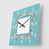 Daisy Flowered Vierkante Klok (Hoek)